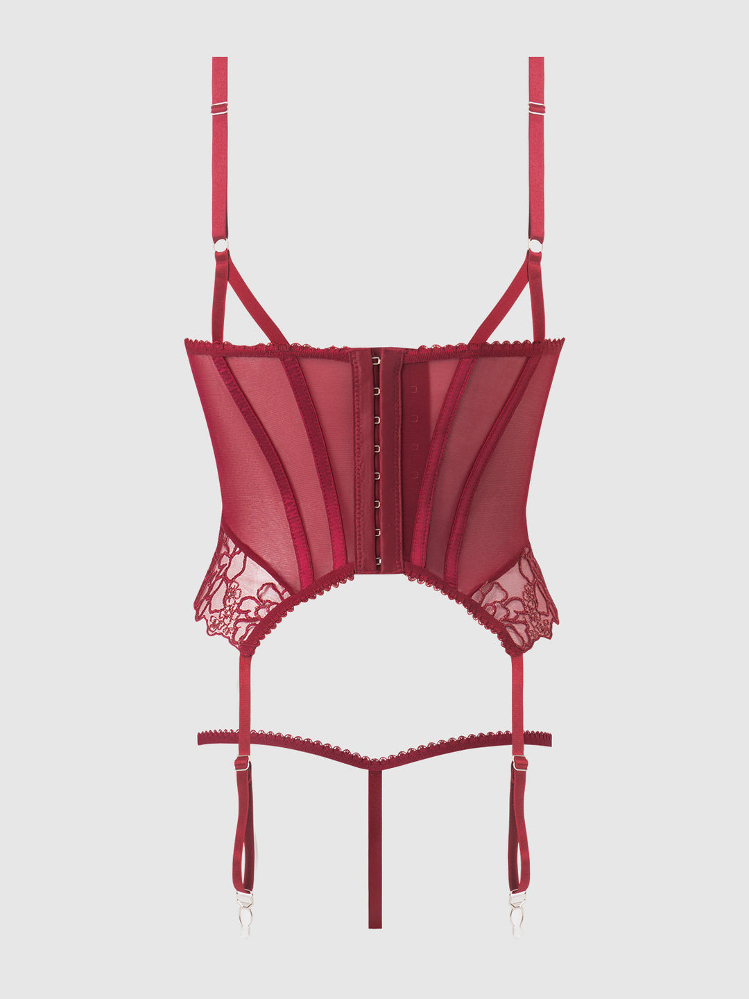 Eden Embroidered Lace Bustier &amp; G-String Set from Love It Curvy