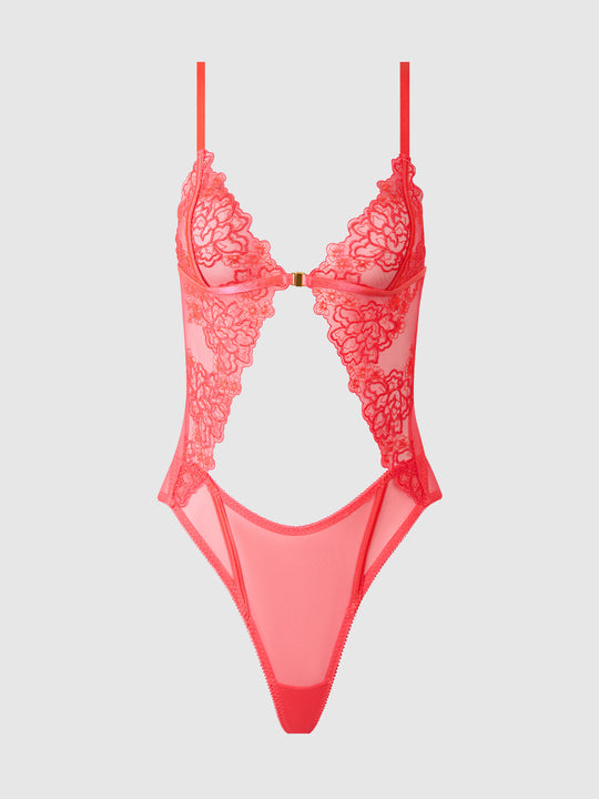 Eden Embroidered Wirefree Teddy from Love It Curvy