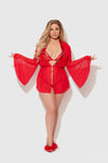 Dragon Sheer Robe With Satin Bra & G-String Set from Love It Curvy