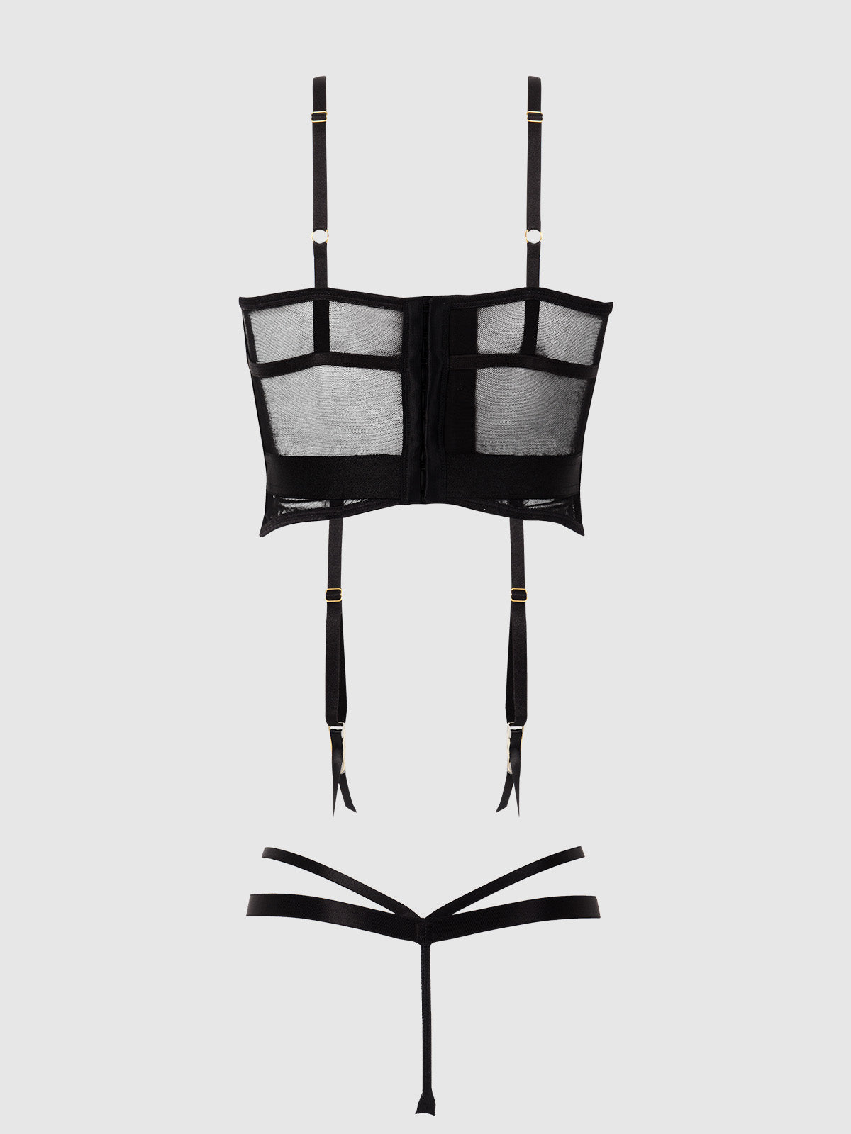 Dragon Satin Open Cup Corset & Crotchless Thong Set from Love It Curvy