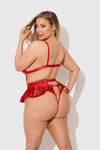Dragon Satin Skirted Teddy from Love It Curvy