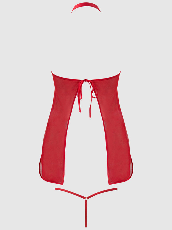 Dragon Mesh & Applique Chemise & G-String Set from Love It Curvy