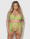 Shavon Lace Bra, Garter & Thong Set from Love It Curvy