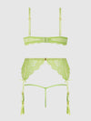 Shavon Lace & Chiffon Bustier & Thong Set from Love It Curvy