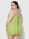 Shavon Lace & Chiffon Babydoll & G-String Set from Love It Curvy