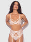 Rosalie Embroidered Lace Open-Cup Bra, Garter & G-String Set from Love It Curvy