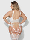 Bridal Satin & Lace Bustier & Backless Hipster Set from Love It Curvy