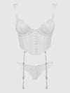 Bridal Satin & Lace Bustier & Backless Hipster Set from Love It Curvy