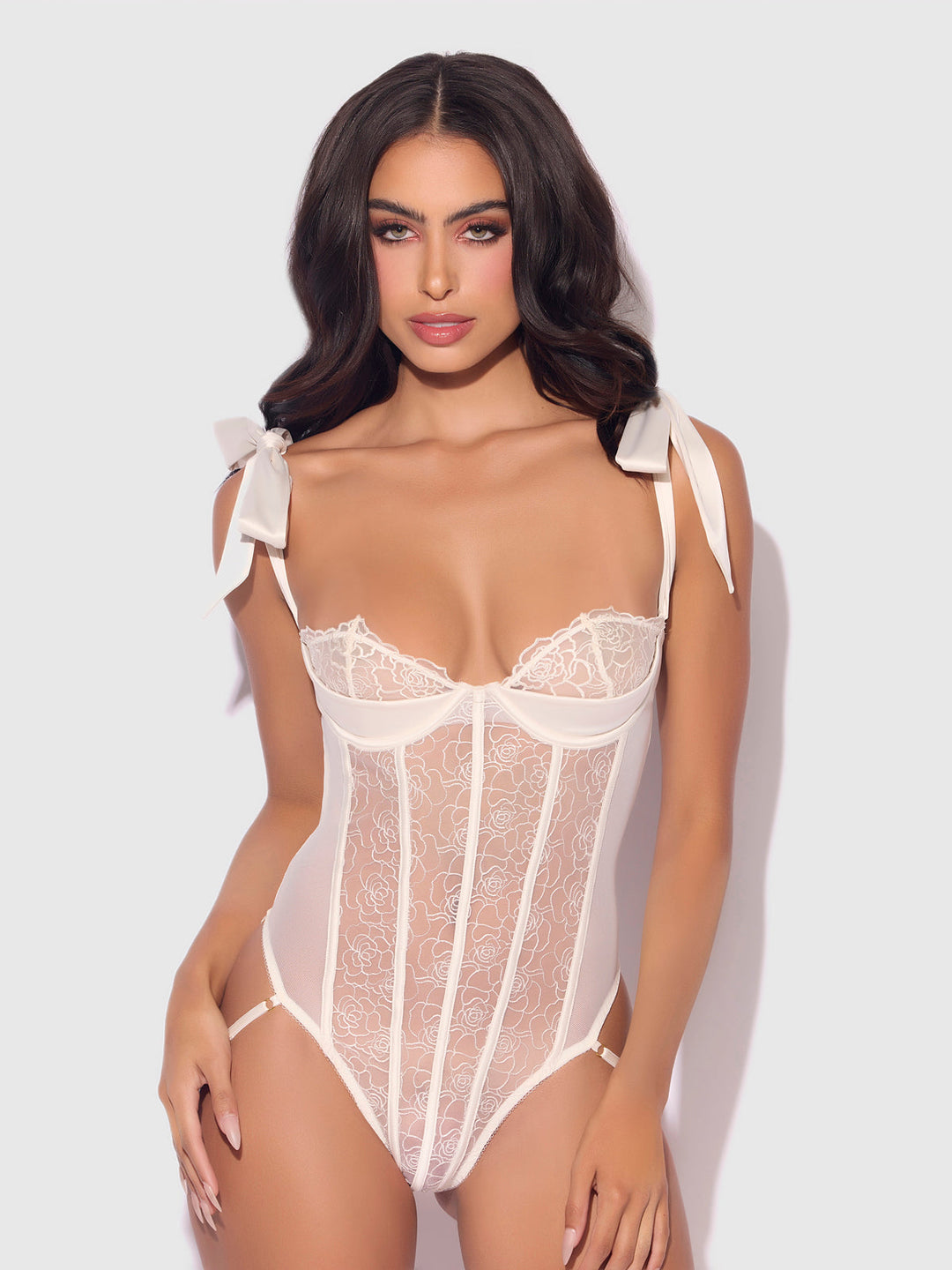 Rosalie Embroidered Lace Teddy from Love It Curvy