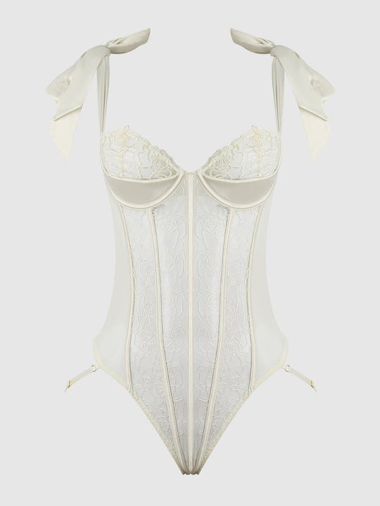 Rosalie Embroidered Lace Teddy from Love It Curvy