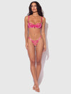 Nova Blacklight Lace Bra & Crotchless G-String Set from Love It Curvy