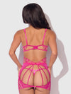 Nova Blacklight Lace Bra, Skirt & G-String Set from Love It Curvy