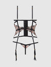 Nova Blacklight Lace Corset & Crotchless G-String Set from Love It Curvy