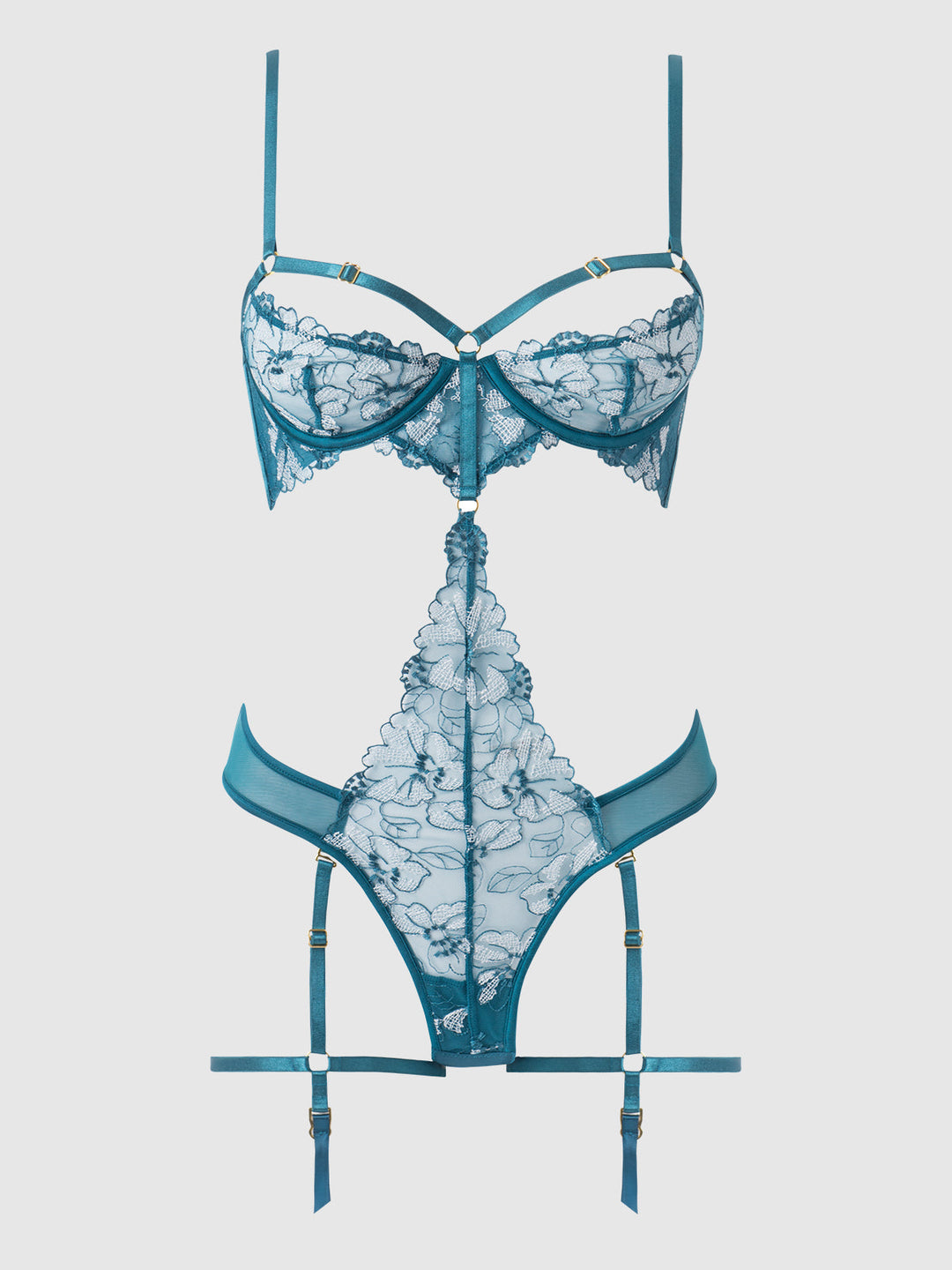 Nova Blacklight Lace Teddy from Love It Curvy