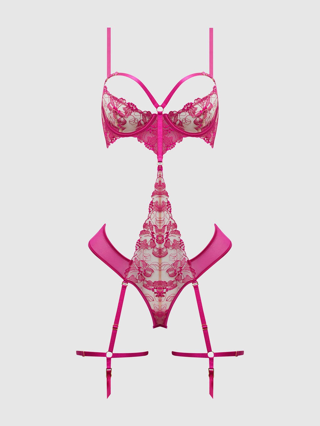 Nova Blacklight Lace Teddy from Love It Curvy