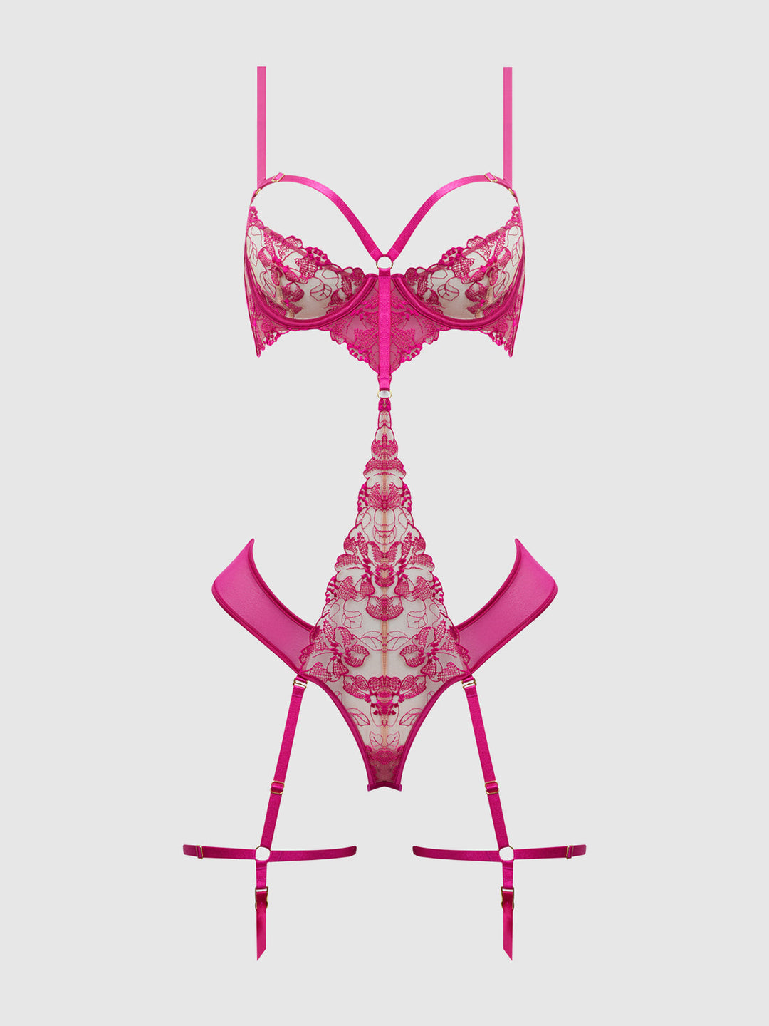 Nova Blacklight Lace Teddy from Love It Curvy