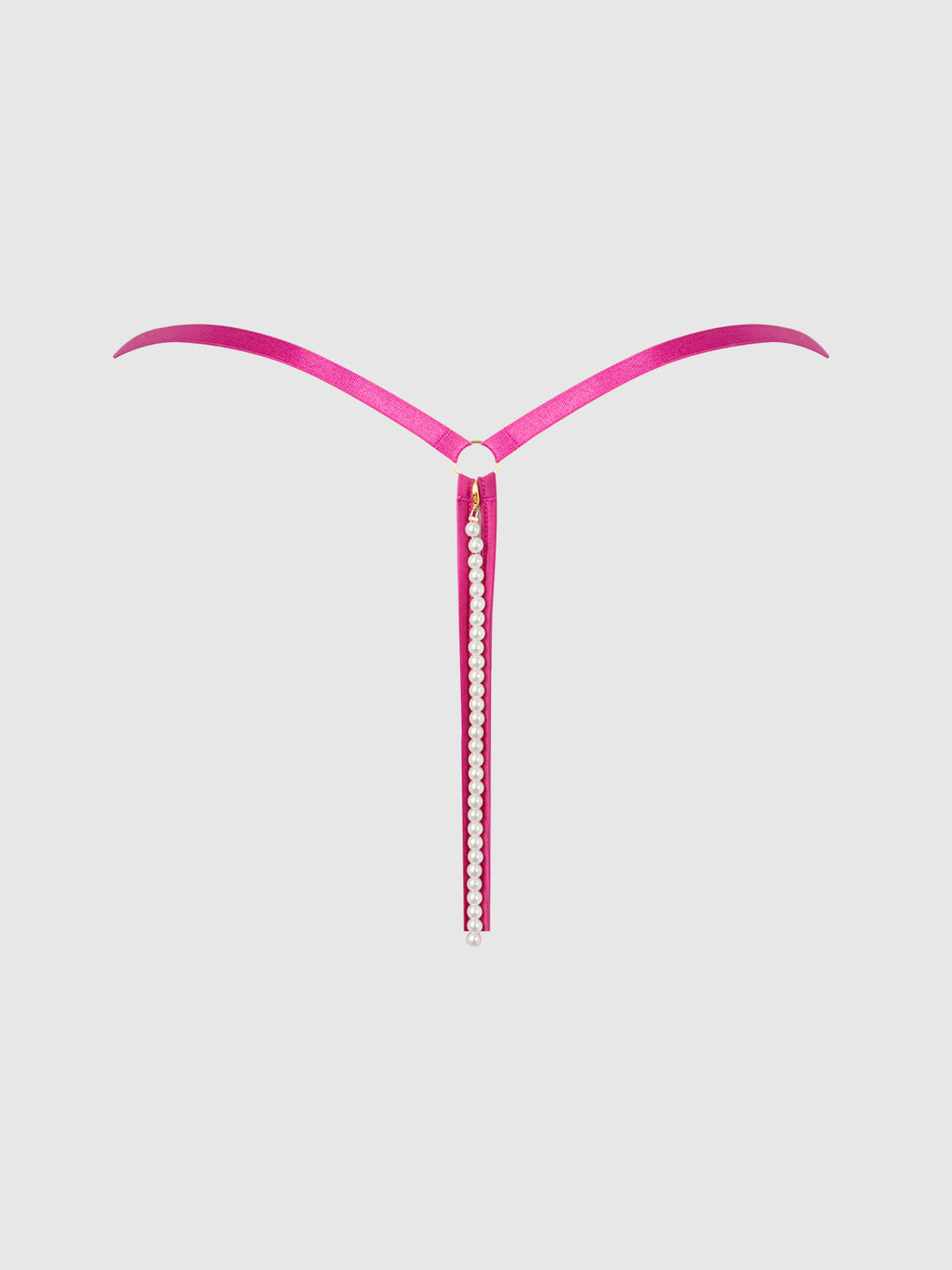 Nova Blacklight Lace Crotchless Pearl G-String from Love It Curvy