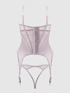 Raquel Mesh & Silky Micro Underwire Bustier & Backless Tanga Set from Love It Curvy