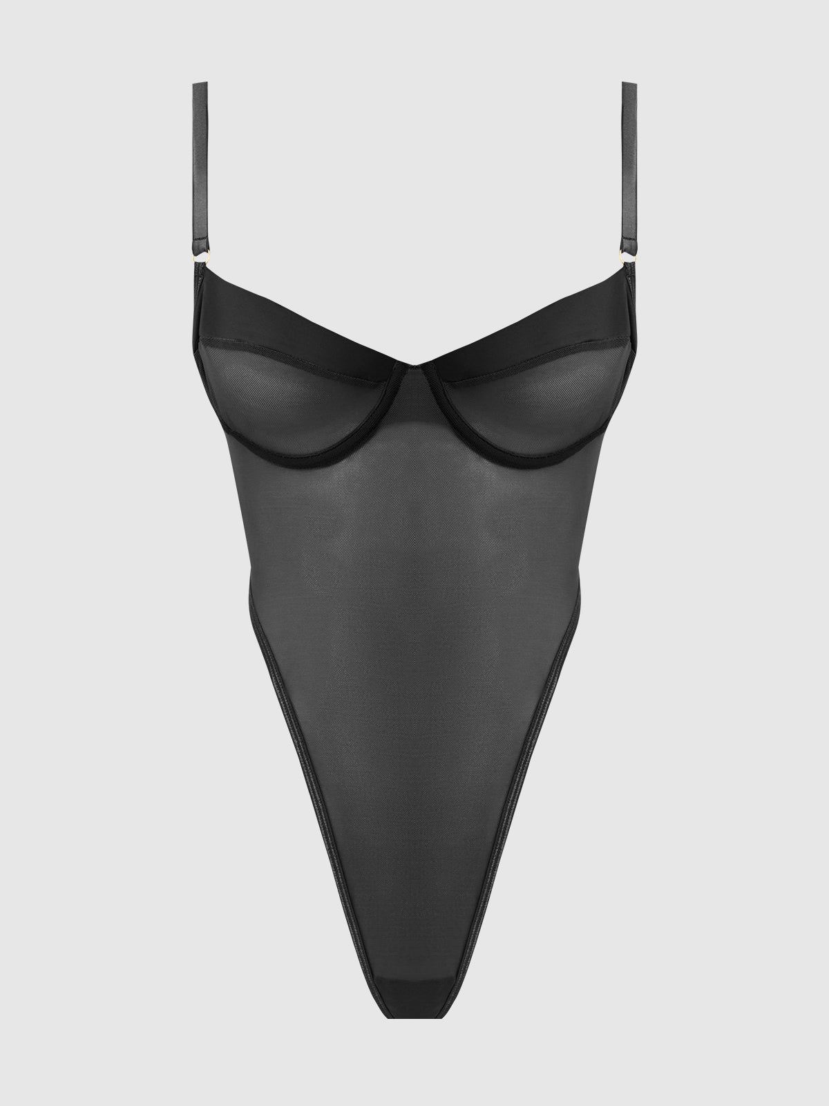 Raquel Mesh & Silky Micro Underwire Bodysuit | Love It Curvy Secondary image