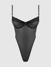 Raquel Mesh & Silky Micro Underwire Bodysuit from Love It Curvy