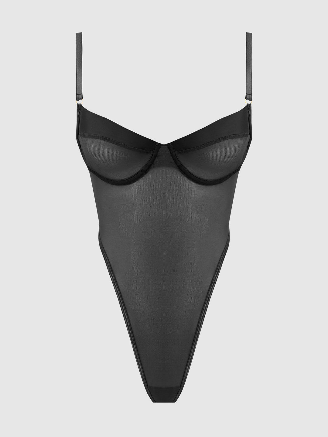 Raquel Mesh &amp; Silky Micro Underwire Bodysuit from Love It Curvy