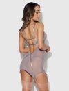 Raquel Mesh & Silky Micro Underwire Chemise & G-String Set from Love It Curvy