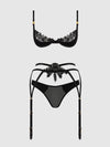 Ashley Alexiss Lace Demi Bra, Bikini & Garter Set from Love It Curvy