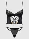 Ashley Alexiss Lace Bustier & G-String Set from Love It Curvy