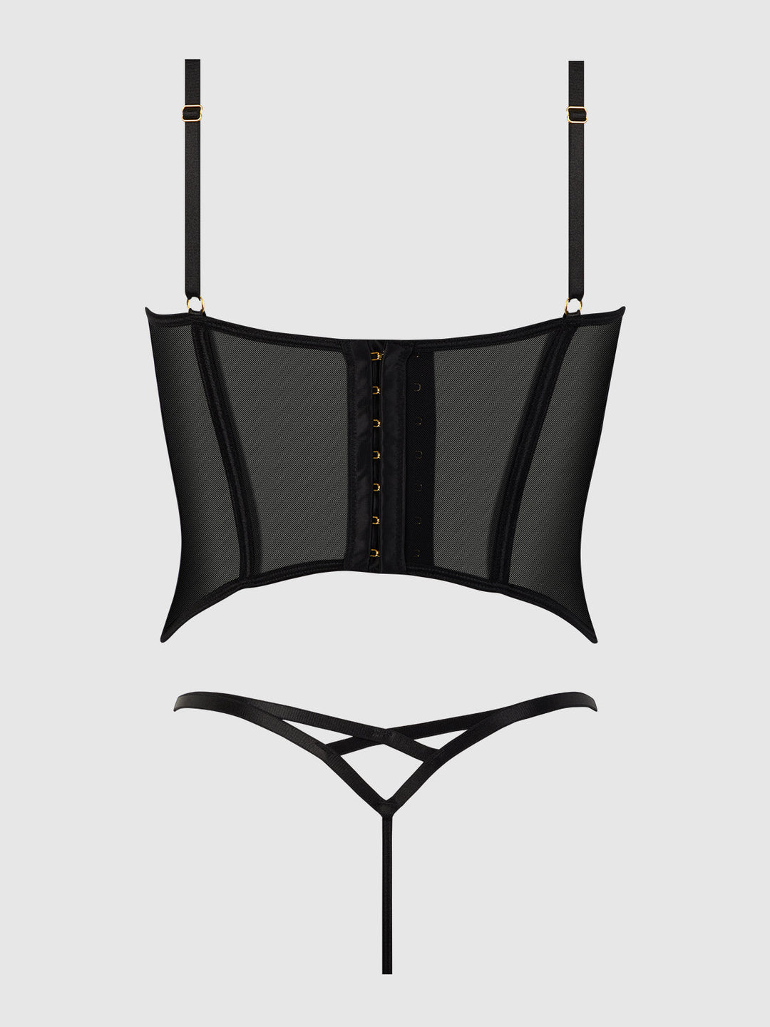Ashley Alexiss Lace Bustier &amp; G-String Set from Love It Curvy
