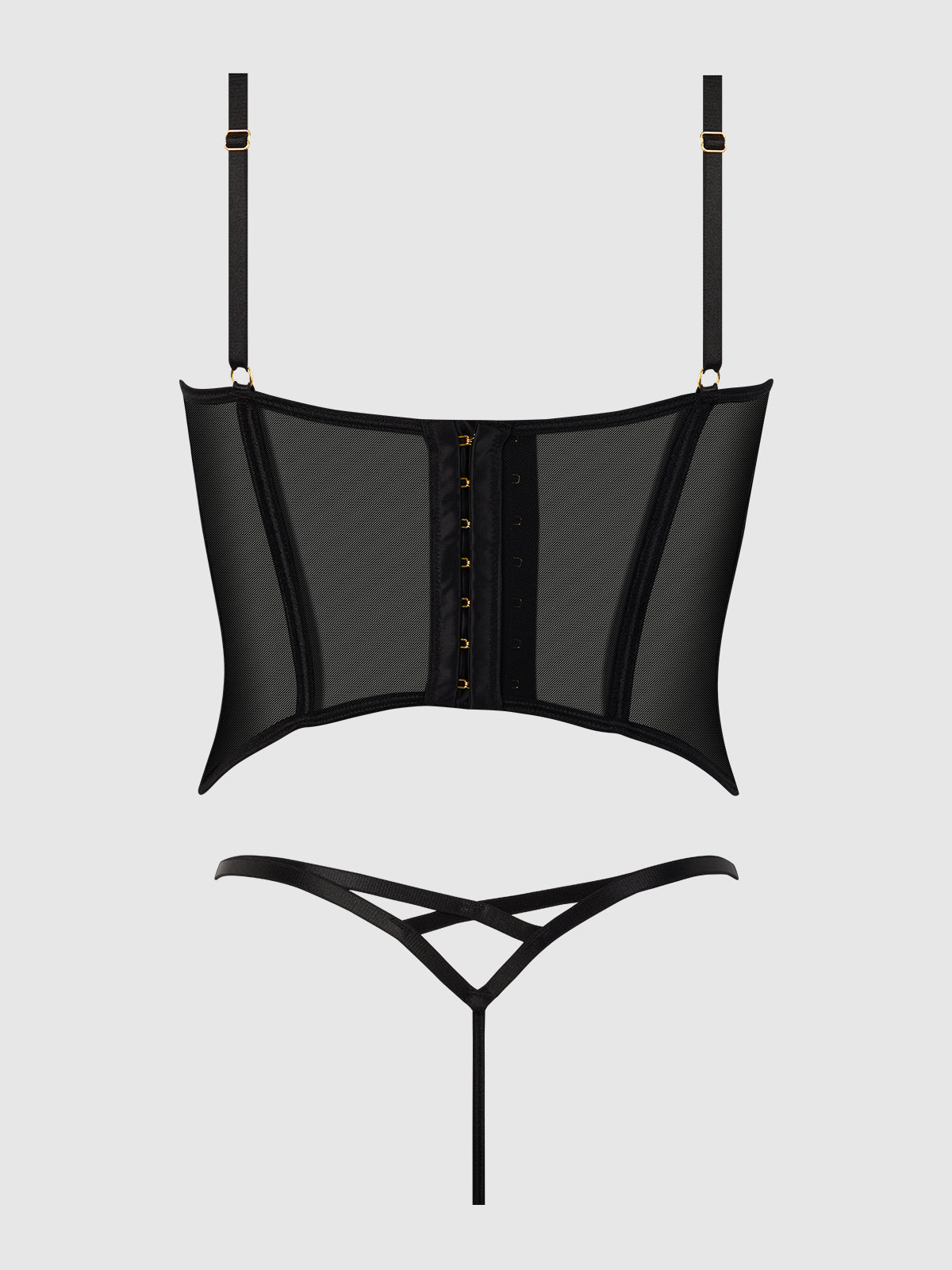 Ashley Alexiss Lace Bustier & G-String Set from Love It Curvy