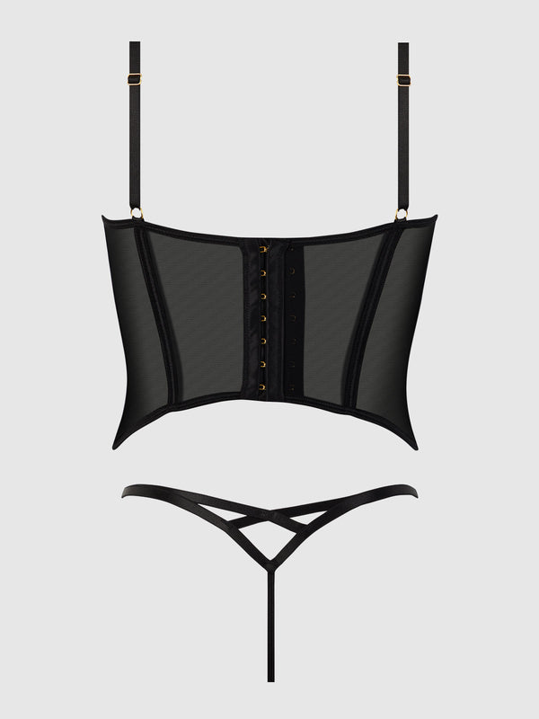 Ashley Alexiss Lace Bustier & G-String Set from Love It Curvy