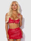 Trinity Patent Lace Up Bralette, Skirt & G-String Set from Love It Curvy