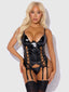 Trinity Patent Lace Up Bustier & G-String Set from Love It Curvy