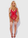 Trinity Patent Lace Up Bustier & G-String Set from Love It Curvy