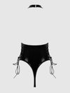 Trinity Patent Lace Up Halter Teddy from Love It Curvy