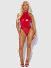 Trinity Patent Lace Up Halter Teddy from Love It Curvy