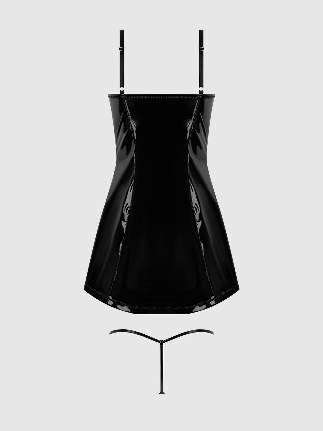 Trinity Patent Chemise &amp; G-String Set from Love It Curvy