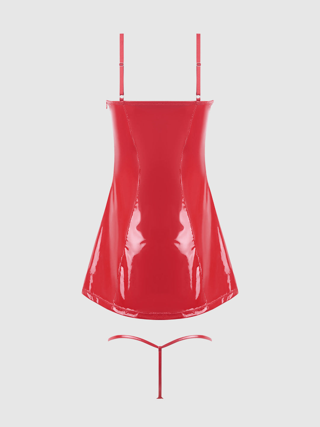Trinity Patent Chemise &amp; G-String Set from Love It Curvy