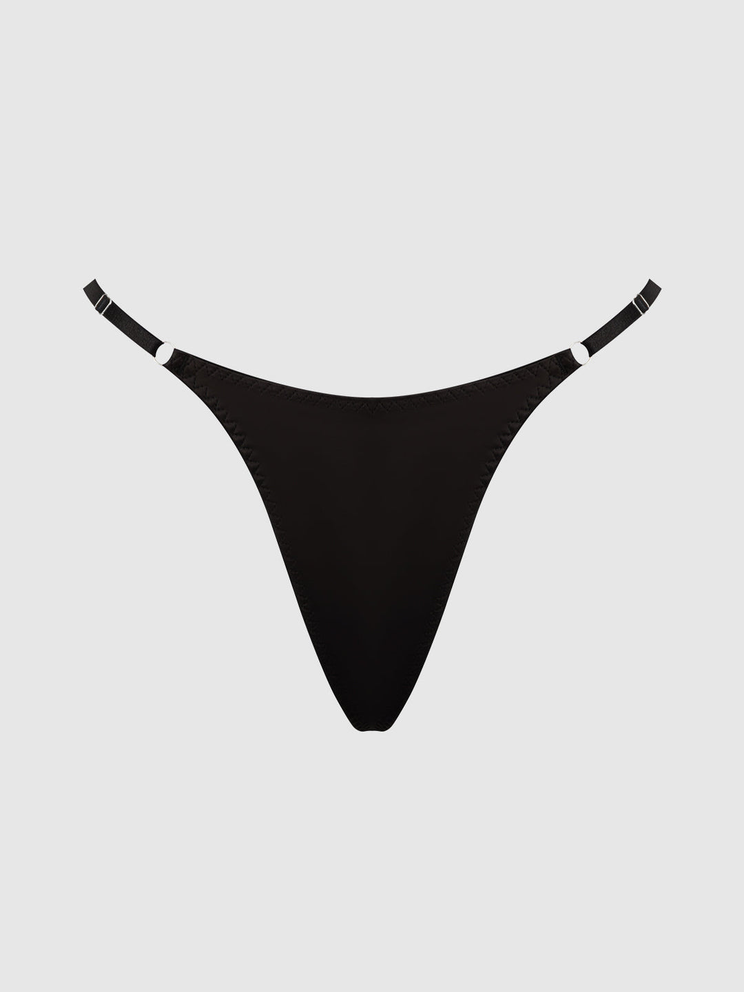 Krystal Side Slider &amp; Rhinestone Fringe Back G-String from Love It Curvy