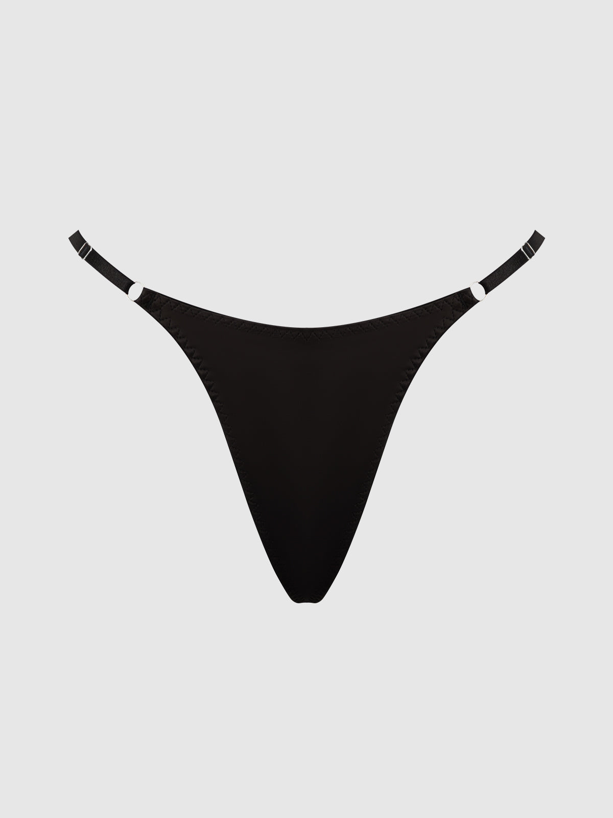 Krystal Side Slider & Rhinestone Fringe Back G-String from Love It Curvy