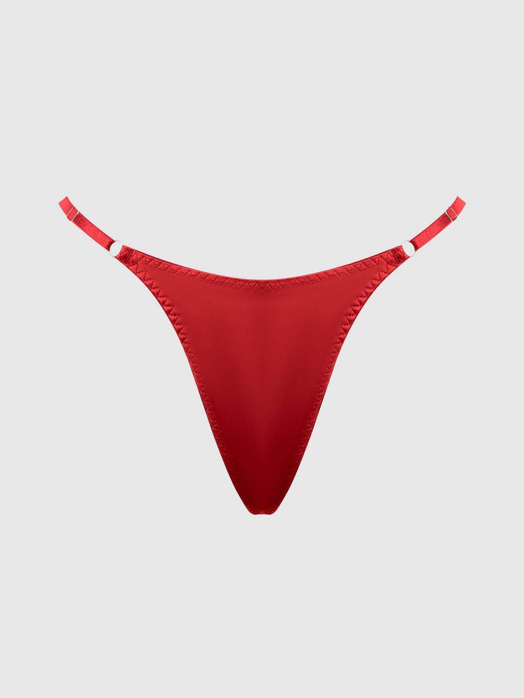 Krystal Side Slider &amp; Rhinestone Fringe Back G-String from Love It Curvy