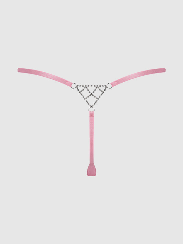 Krystal Rhinestone Net Back G-String from Love It Curvy