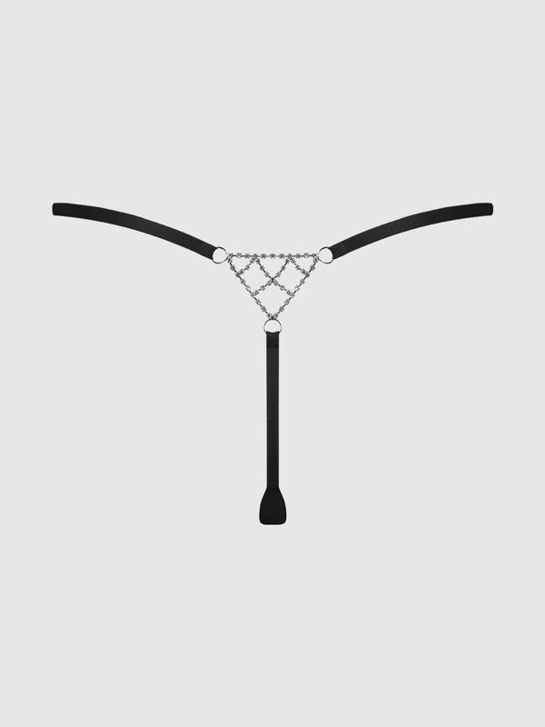 Krystal Rhinestone Net Back G-String from Love It Curvy