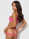 Issadora Oilslick & Lace Push Up Bra & Strappy Back Tanga from Love It Curvy
