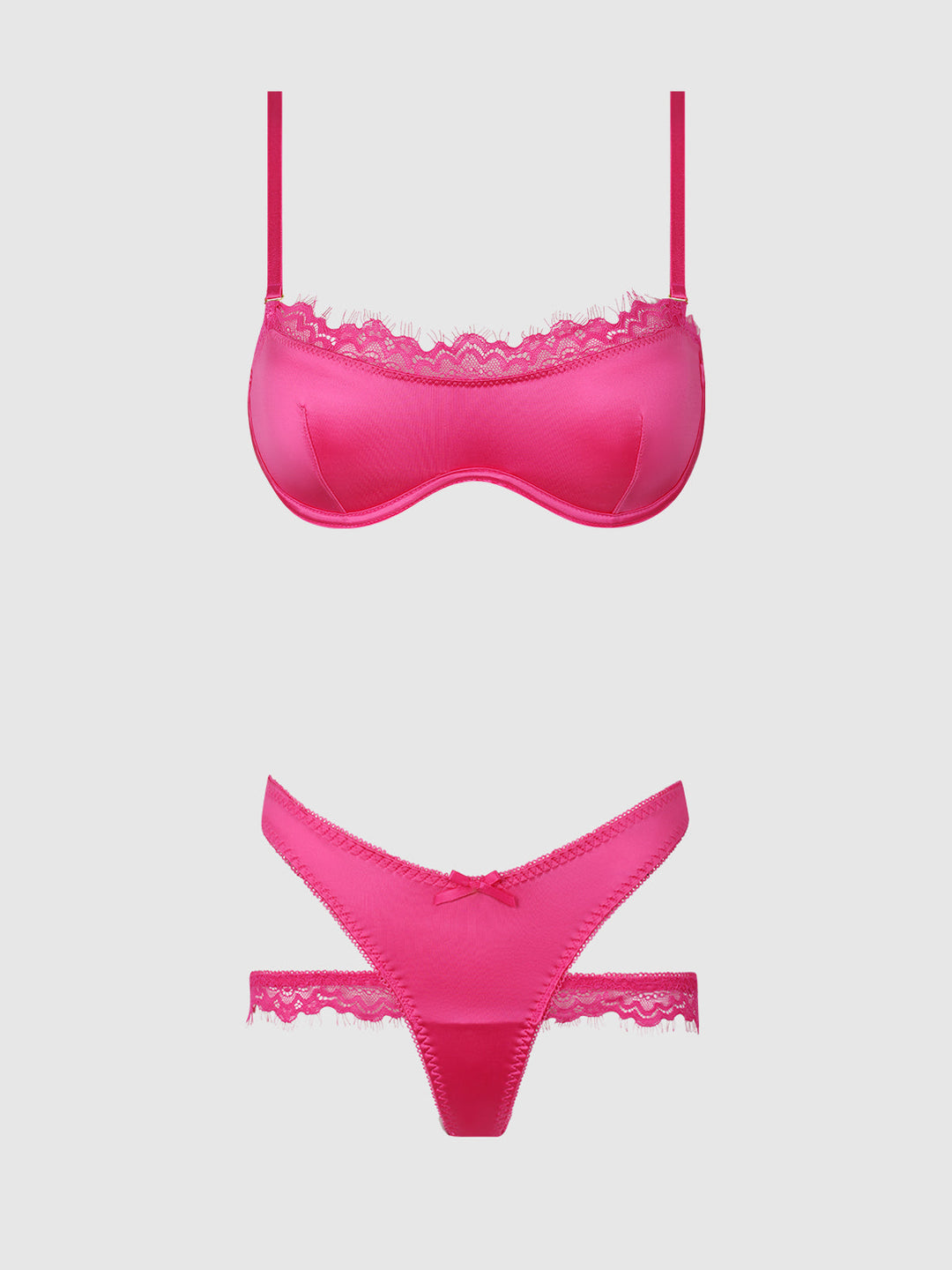Issadora Oilslick &amp; Lace Push Up Bra &amp; Strappy Back Tanga from Love It Curvy