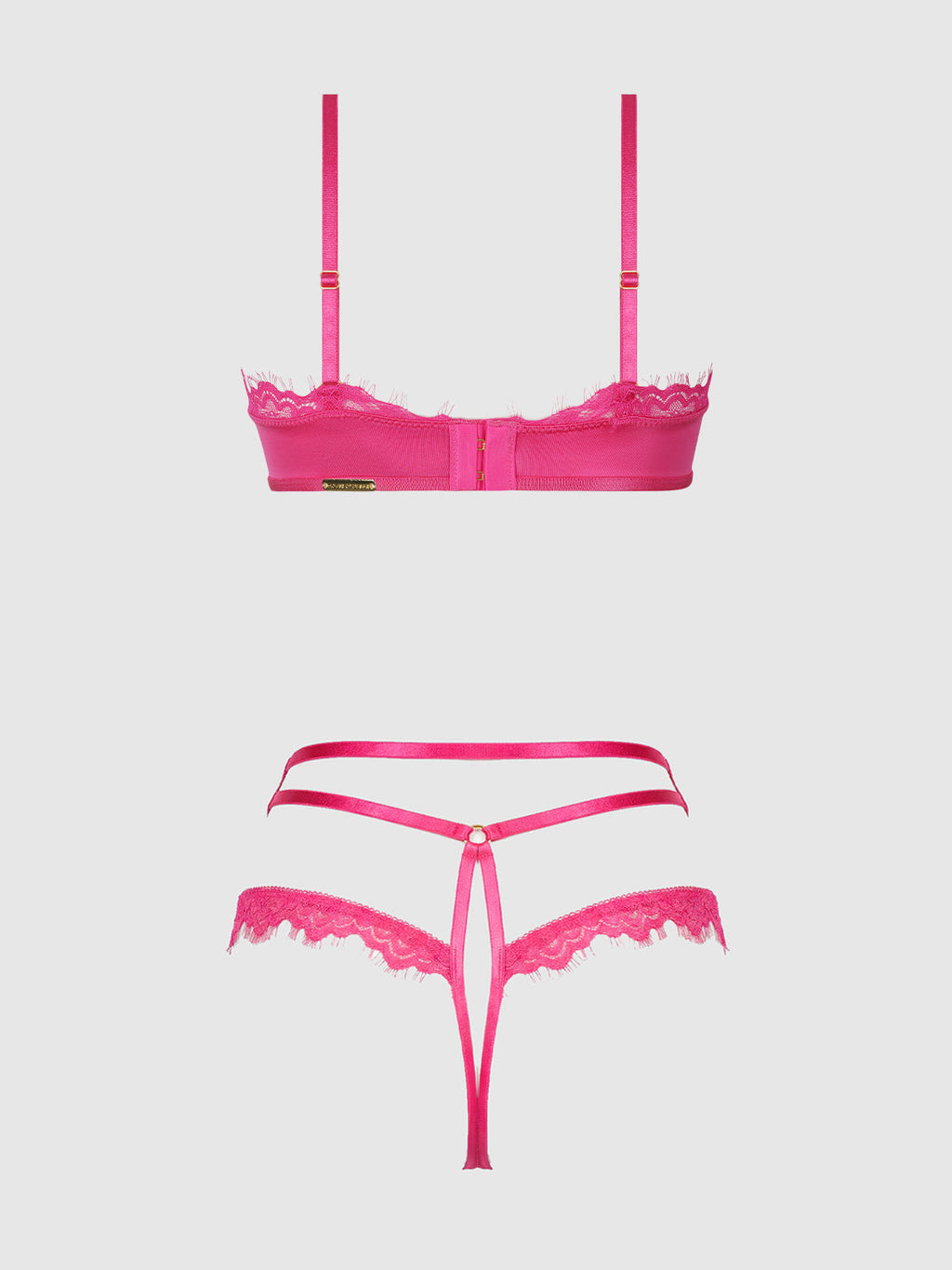 Issadora Oilslick & Lace Push Up Bra & Strappy Back Tanga from Love It Curvy