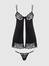 Issadora Lace Openable Cup Babydoll & G-String Set from Love It Curvy