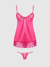Issadora Lace Openable Cup Babydoll & G-String Set from Love It Curvy