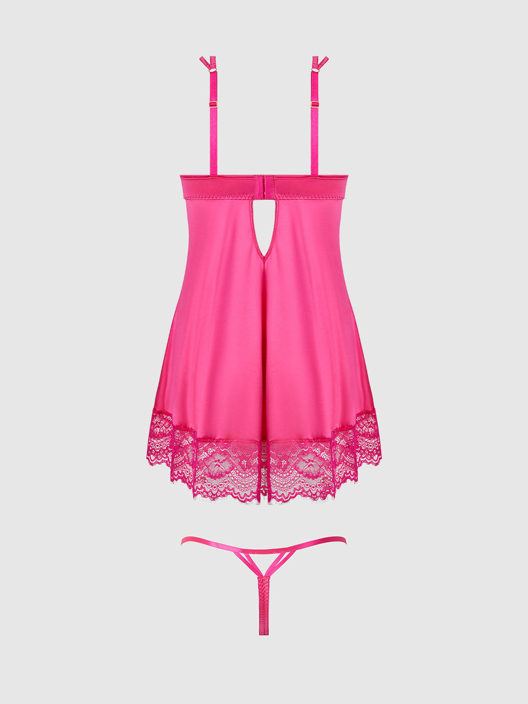 Issadora Lace Openable Cup Babydoll &amp; G-String Set from Love It Curvy