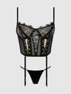 Eve Lace & Chain Bustier & G-String Set from Love It Curvy